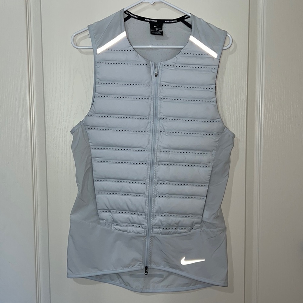 NEW! Never been worn - Nike Light Blue/Reflective Aeroloft Running Vest